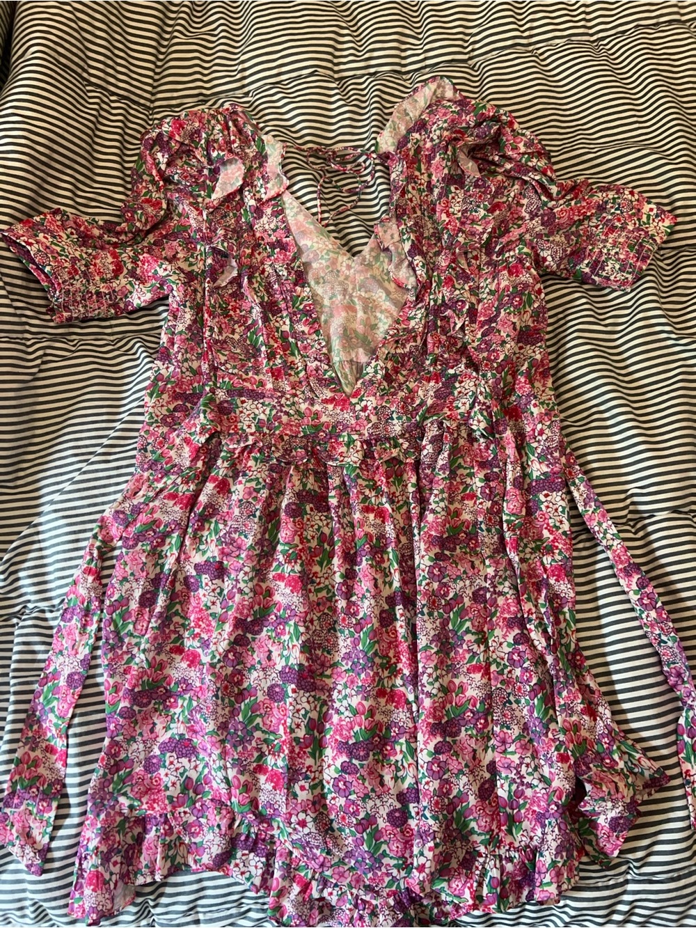 For Love & Lemons Floral Mini Dress Size XS - Picture 2 of 4
